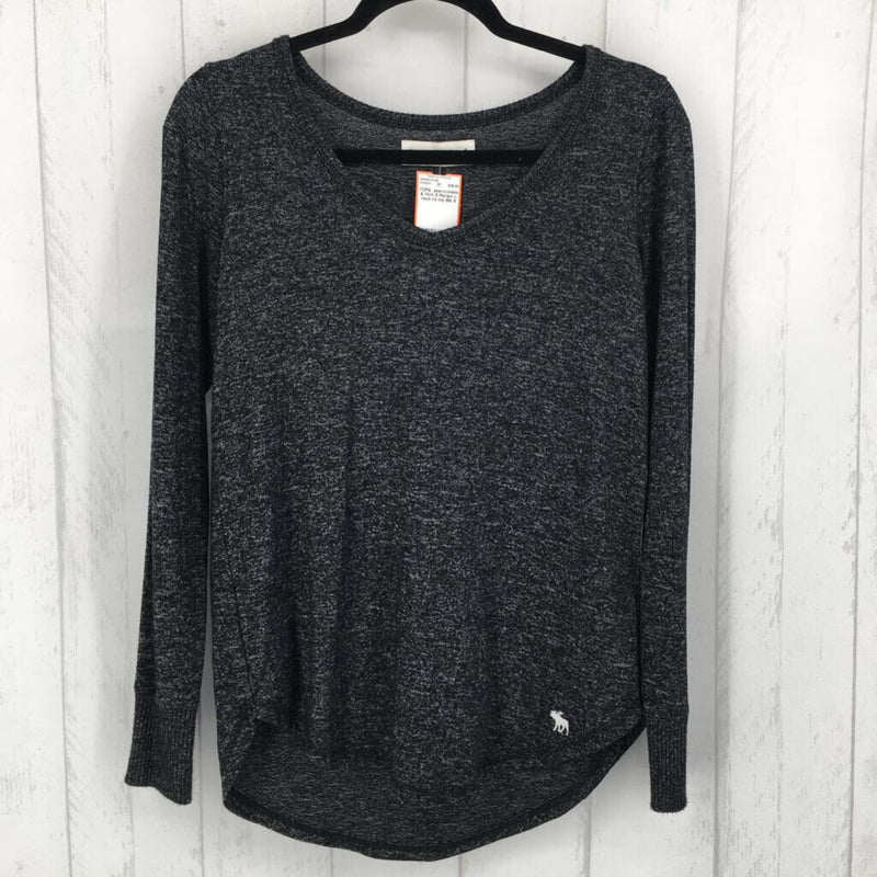 S Marled v-neck l/s top