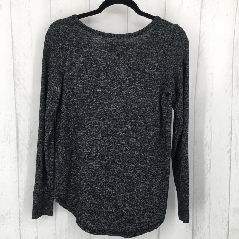 S Marled v-neck l/s top