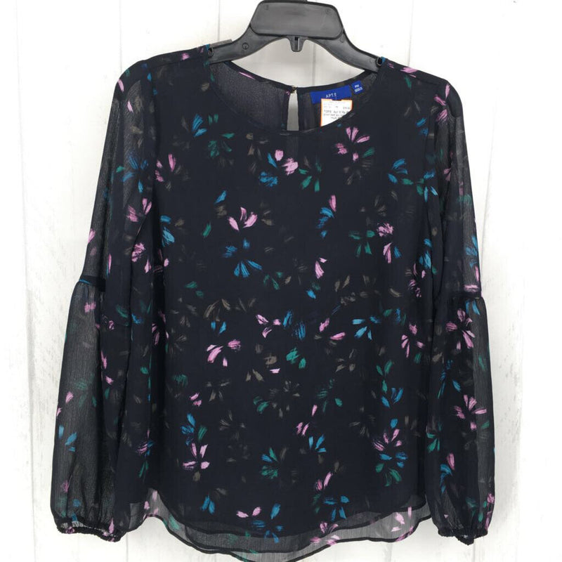 Mp Flo print bell slv top