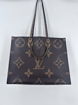 reverse monogram giant gm tote