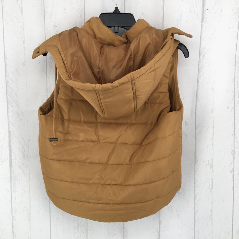 M Quilted hooded vest