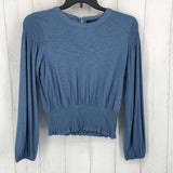 M Smocked l/s top