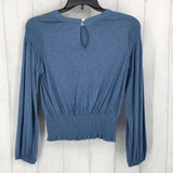 M Smocked l/s top