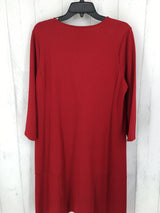 M 3/4 slv swing hem dress