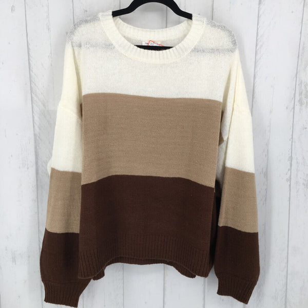 2X Striped crewneck sweater