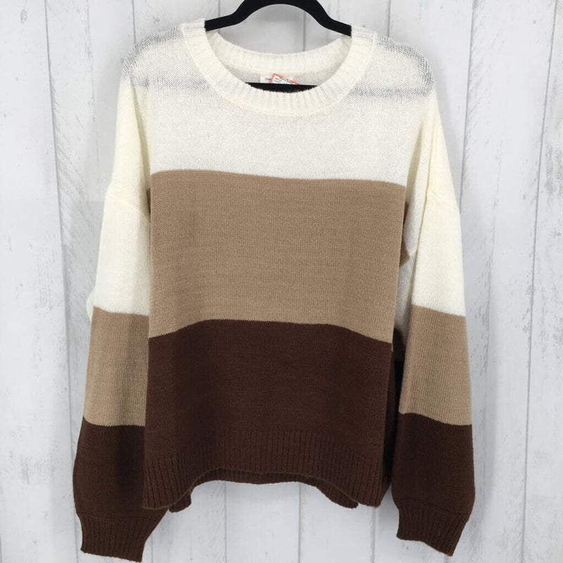 2X Striped crewneck sweater