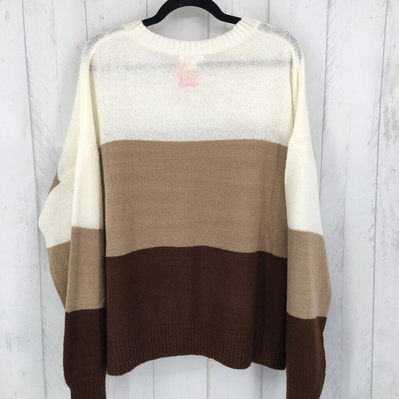 2X Striped crewneck sweater