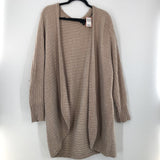 3X Textured open cardigan