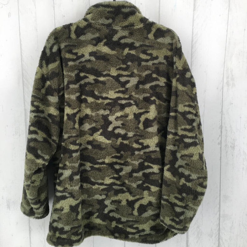 L Half zip camo pullover