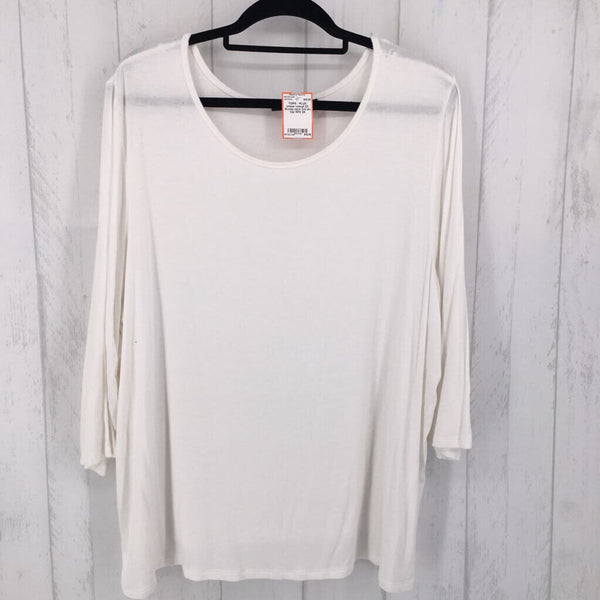 2X Scoop neck 3/4 slv top