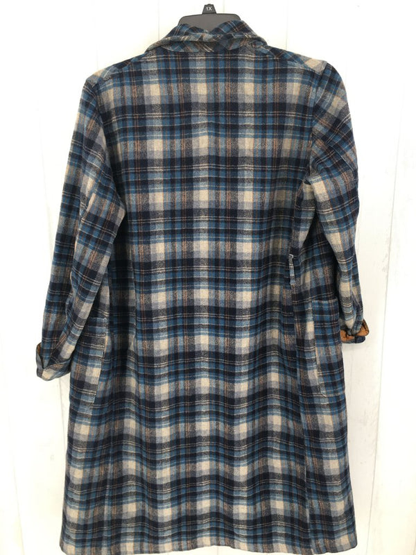 M Tartan plaid long shacket