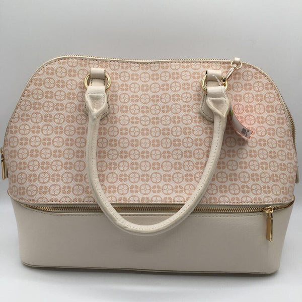 logo print dome satchel w/ cosmetic case