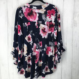 XXXL 3/4slv floral top