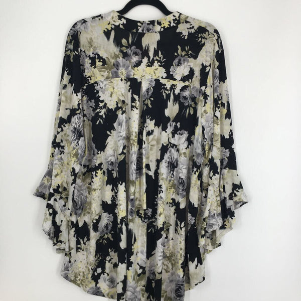 XXXL ruffle slv floral top