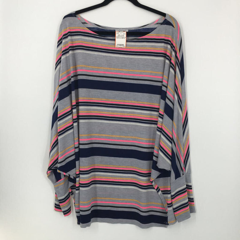 3x dolman slv stripe top