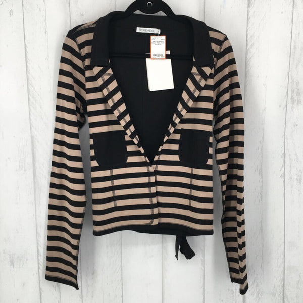 M button stripe blazer