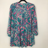 3X Paisley print tab slv tunic