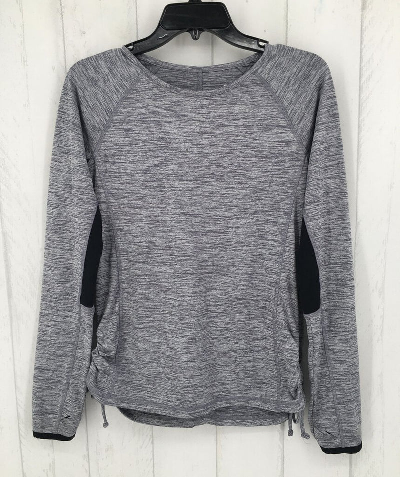 S Marled gathered sides l/s top