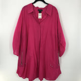 22/24 Silk blend button down tab slv tunic