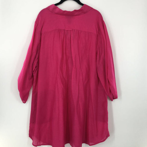 22/24 Silk blend button down tab slv tunic