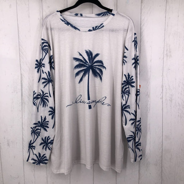 4XL Palm tree l/s tee