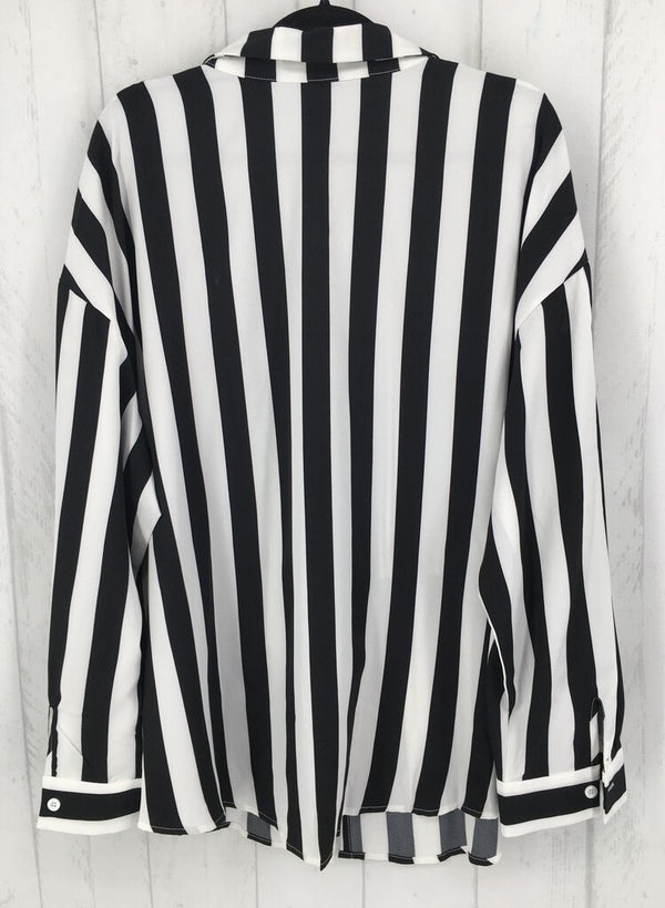 4XL Striped button down l/s top