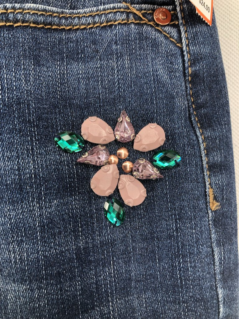 12p Jewel embelished jeans