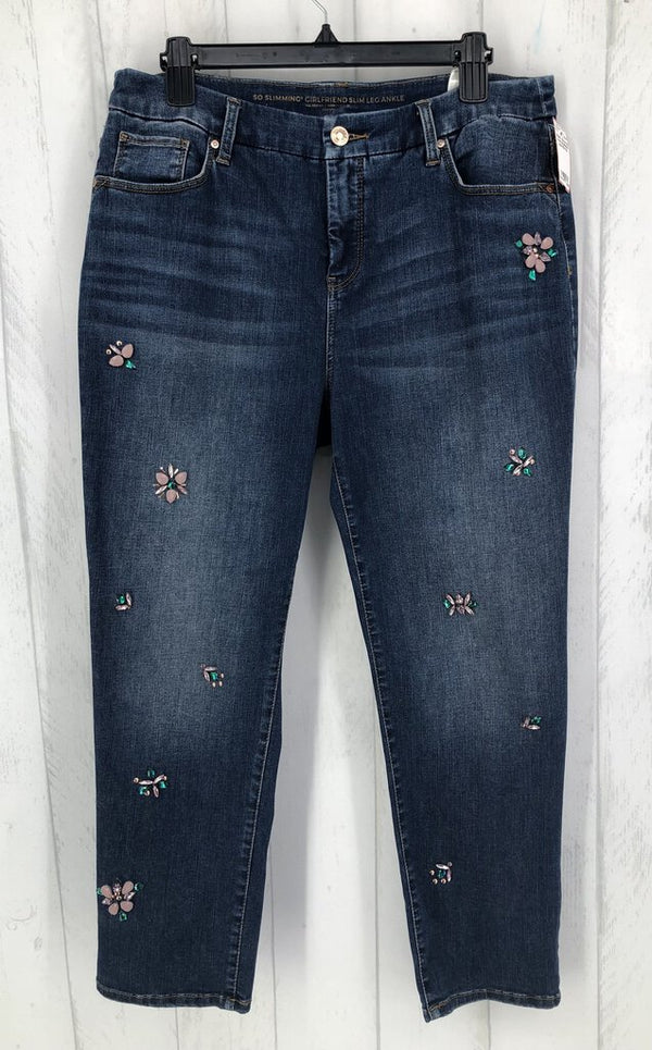 12p Jewel embelished jeans