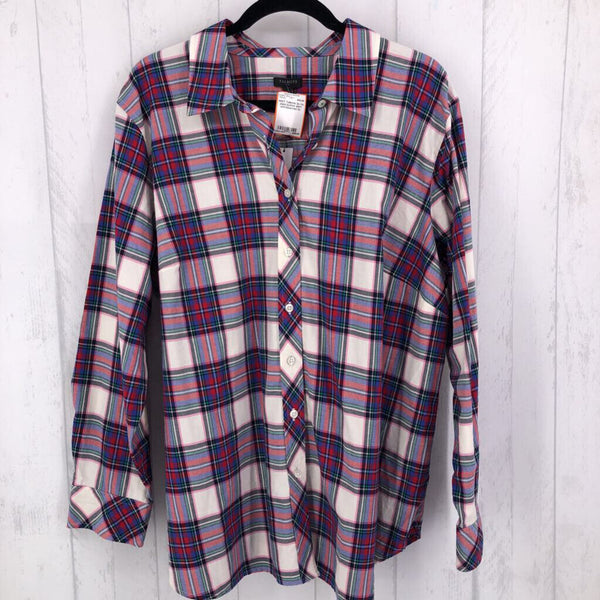 2x l/s plaid button shirt