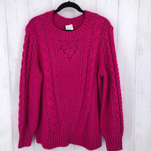 1x cable knit sweater