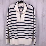 1x l/s quarter zip stripe sweater