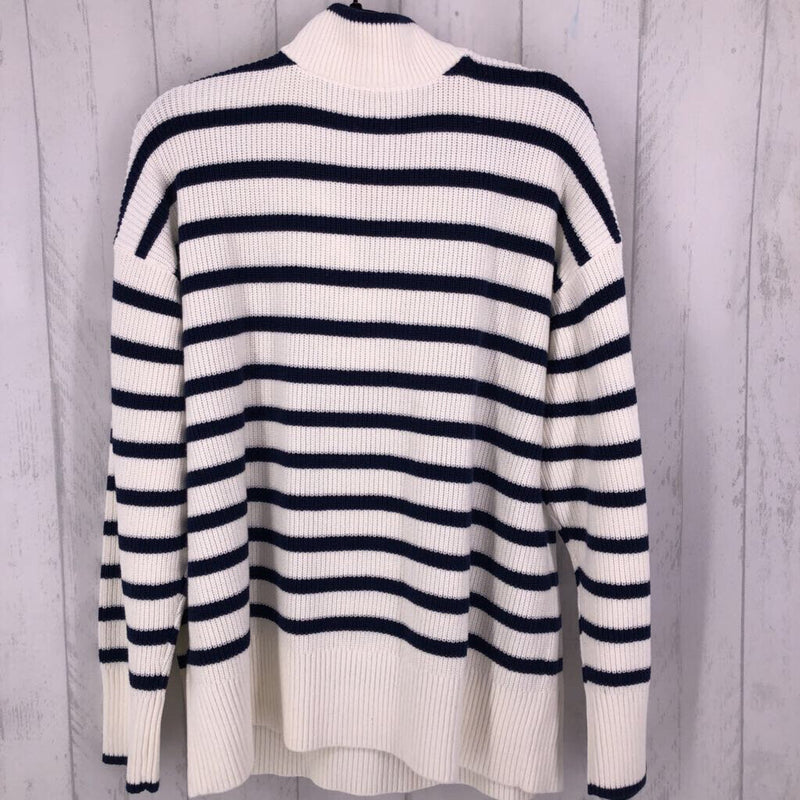 1x l/s quarter zip stripe sweater