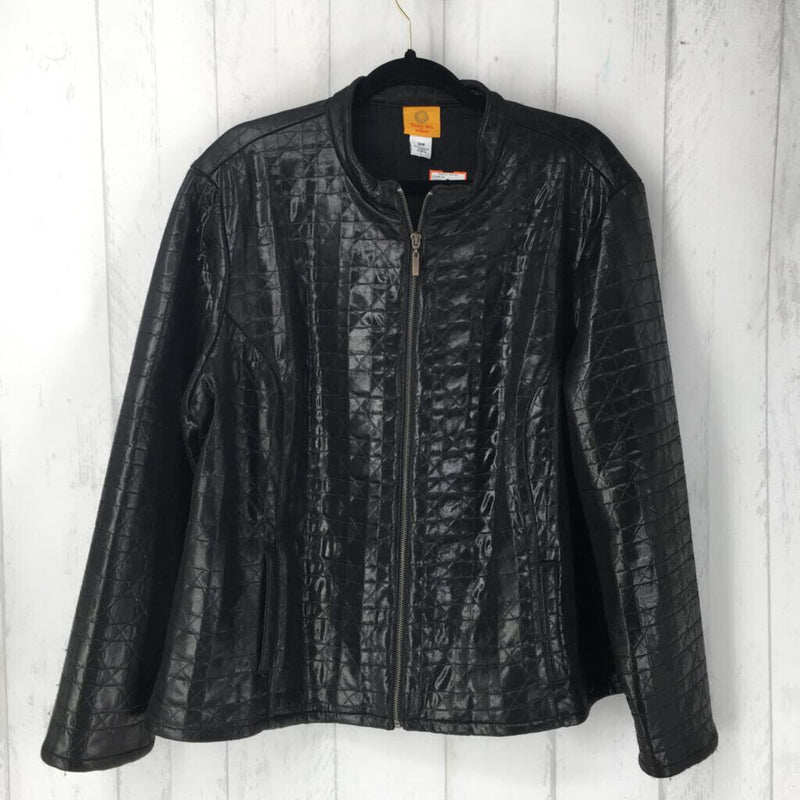 18W Textured zip up jacket