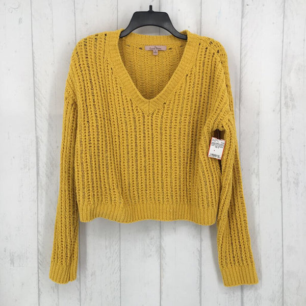 S V-neck crop sweater