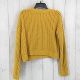 S V-neck crop sweater