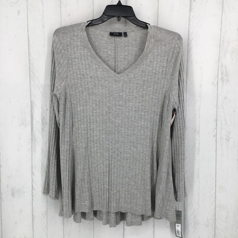 R40 OX Ribbed v-neck l/s top