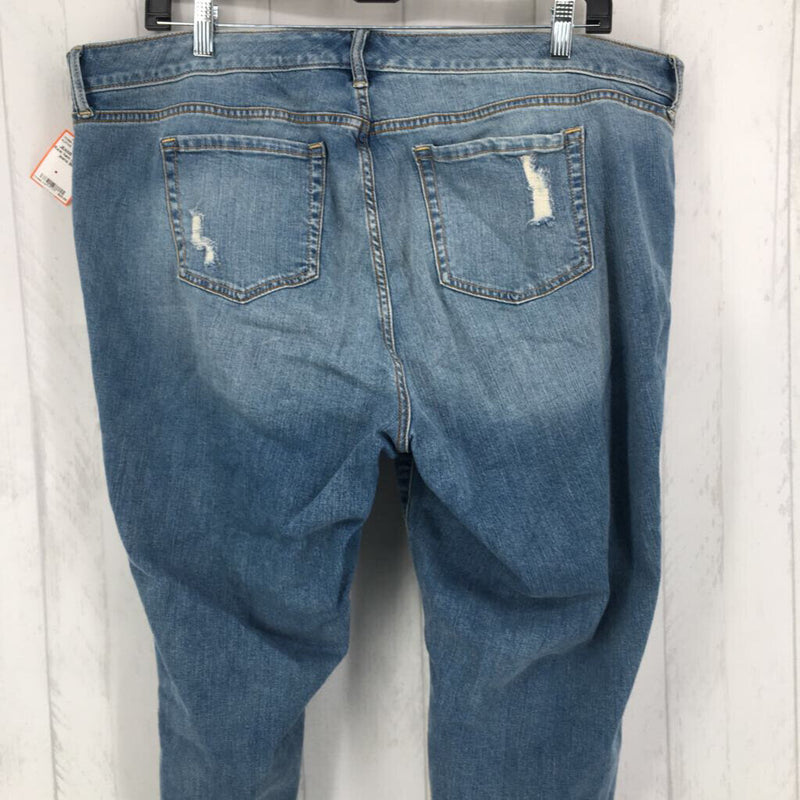 22 Raw hem distressed jeans