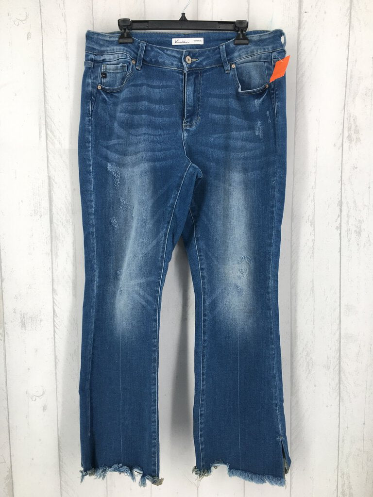 14 Raw hem flare jeans