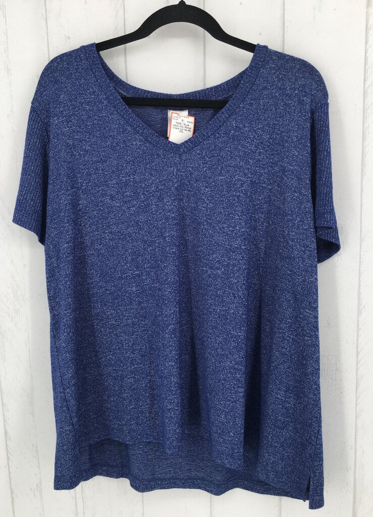 XXL Marled v-neck s/s tee