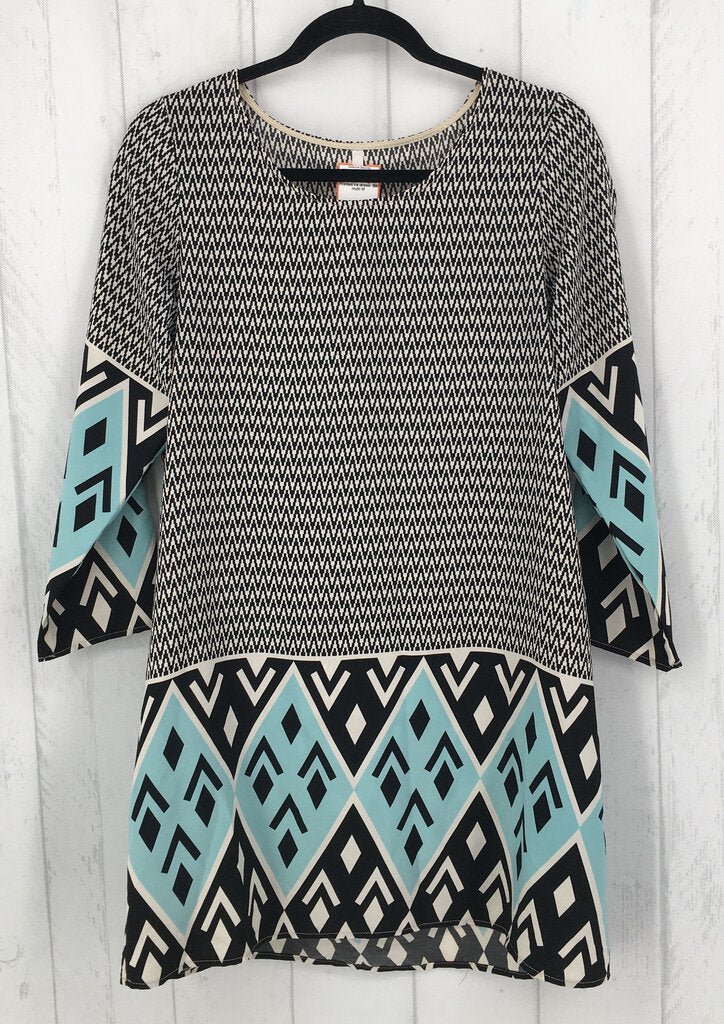 M Printed l/s dress