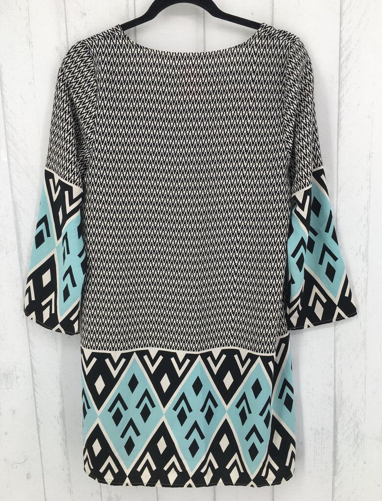 M Printed l/s dress