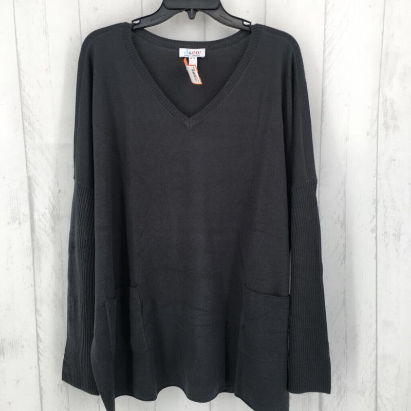 XL l/s v-neck sweater