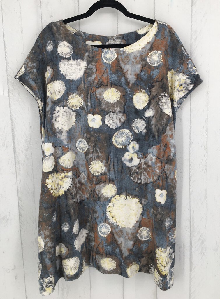 L Daisy print Cap slv tunic