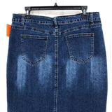 L Knee length denim skirt(Light wash)