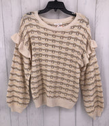 S Ruffled knit sweater