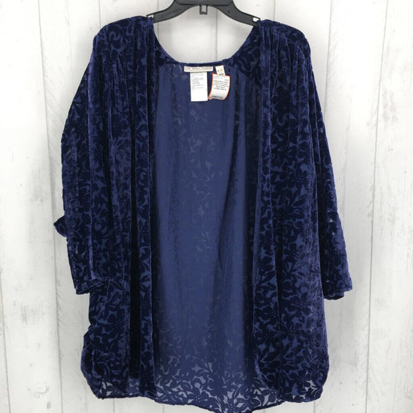 XL dolman slv semi-velvet cardigan