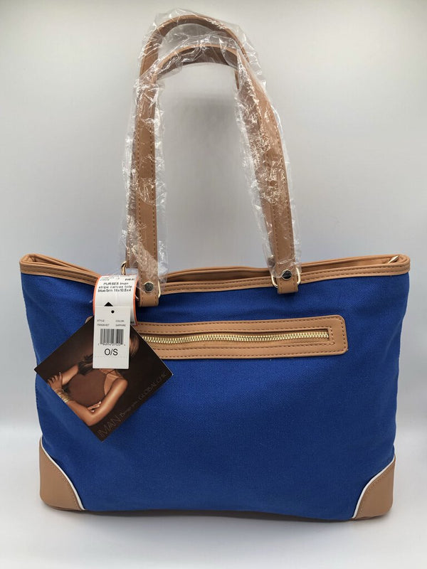 stripe canvas tote