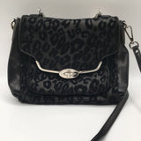 animal print turnlock flap satchel