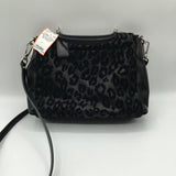 animal print turnlock flap satchel