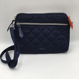 double zip quilted crossbody